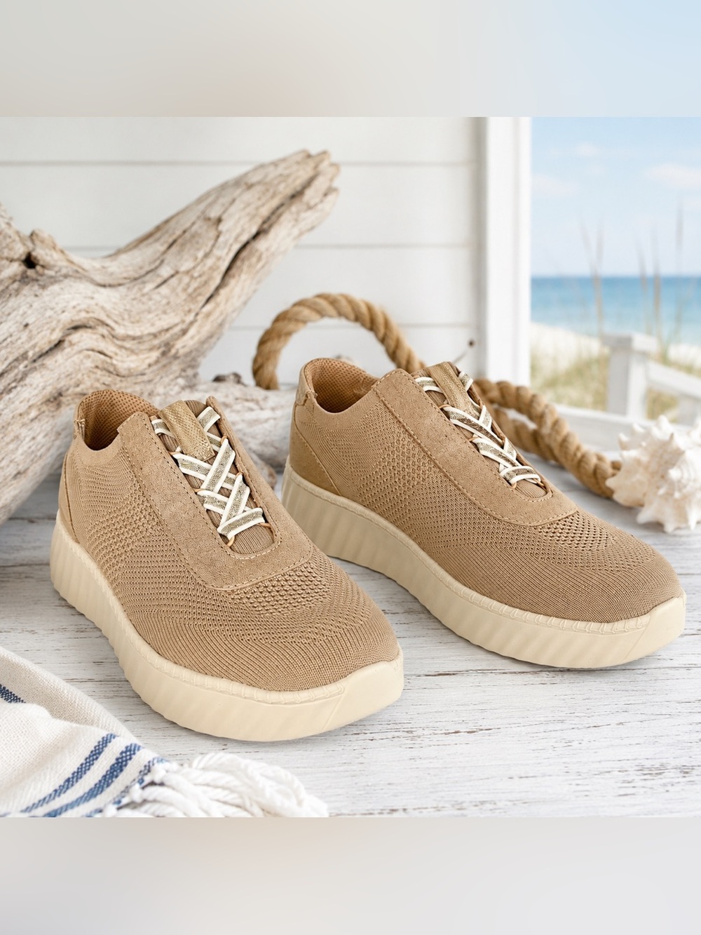 LifeStride Recover Slip-On Sneakers Eggnog 8.5M NIB